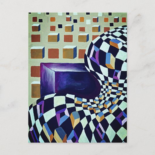 宇宙歪み抽象芸術 ポストカード (正面)