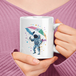宇宙気象抽象芸術宇宙飛行士星嵐 コーヒーマグカップ