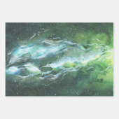 宇宙水彩包み紙シート ラッピングペーパーシート (正面)