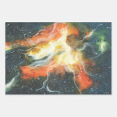 宇宙水彩包み紙シート ラッピングペーパーシート (正面3)