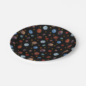 宇宙水彩惑星と星 ペーパープレート (アングル)