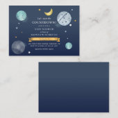 宇宙水彩赤ちゃんシャワー招待状 ノートカード (正面/裏面)