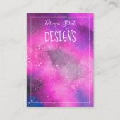 宇宙水絵画色イヤリングディスプレイカード 名刺 (正面)