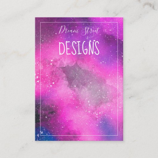宇宙水絵画色イヤリングディスプレイカード 名刺 (正面)