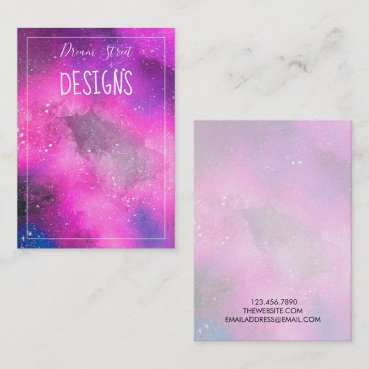 宇宙水絵画色イヤリングディスプレイカード 名刺