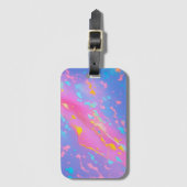 宇宙水色抽象芸術絵を描 ラゲッジタグ (正面縦)