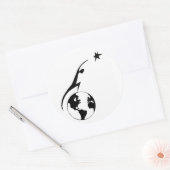 宇宙決済ラウンドステッカー ラウンドシール (封筒)