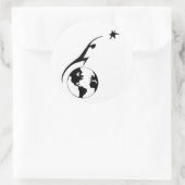 宇宙決済ラウンドステッカー ラウンドシール (バッグ)