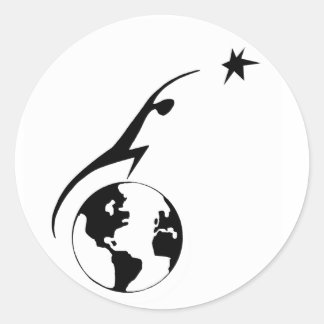 宇宙決済ラウンドステッカー ラウンドシール