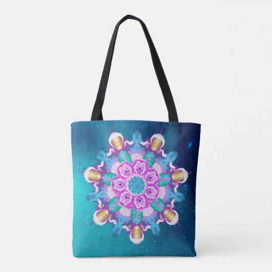 宇宙治療の平和曼荼羅の*~*の深い トートバッグ (裏面)
