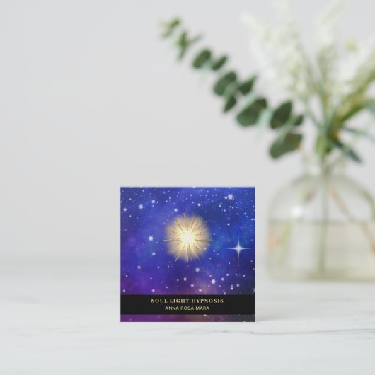 *~*宇宙治療エネルギー日曜日の破烈の宇宙星 スクエア名刺 (スタンド正面)