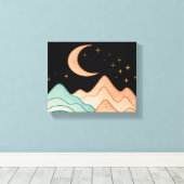 宇宙波と山 キャンバスプリント (インサイチュ (ウッドフロア))