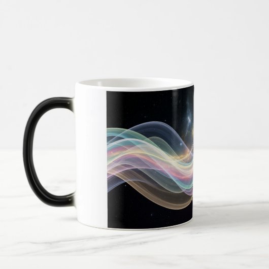 宇宙波銀河系光抽象芸術 モーフィングマグカップ (左)