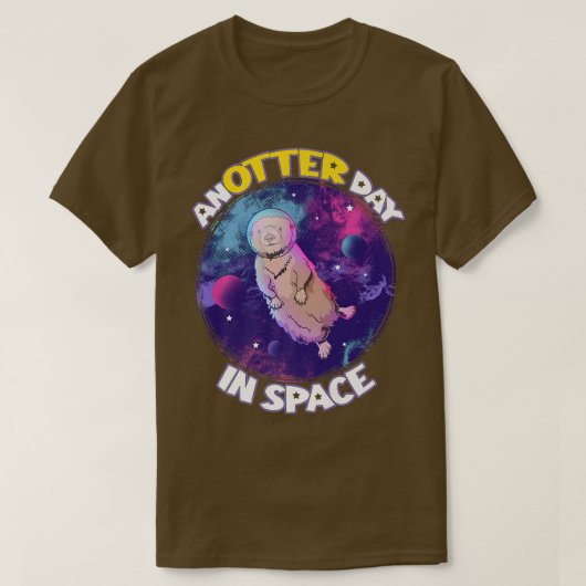 宇宙海でアナッターデー宇宙飛行士プン Tシャツ (デザイン正面)
