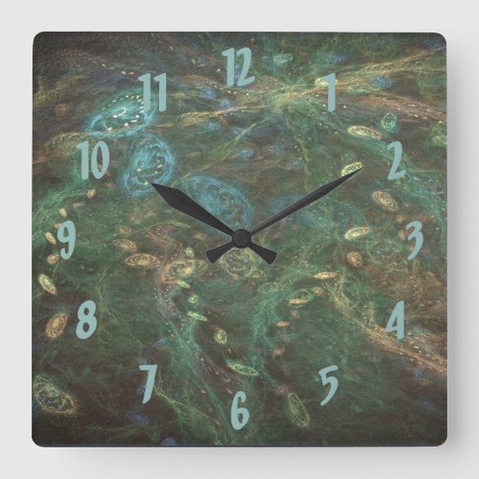 宇宙海壁時計 スクエア壁時計 (正面)