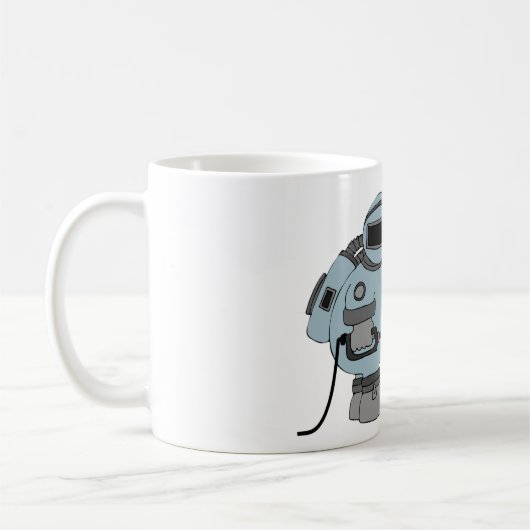 宇宙清掃員吹き付け星Sci-Fi宇宙飛行士 コーヒーマグカップ (左)