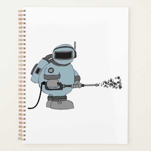 宇宙清掃員吹き付け星Sci-Fi宇宙飛行士 プランナー手帳 (正面)