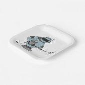 宇宙清掃員吹き付け星Sci-Fi宇宙飛行士 ペーパープレート (傾斜あり)