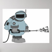宇宙清掃員吹き付け星Sci-Fi宇宙飛行士 ポスター (正面)