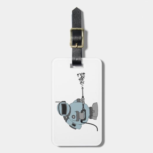 宇宙清掃員吹き付け星Sci-Fi宇宙飛行士 ラゲッジタグ (正面縦)