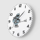 宇宙清掃員吹き付け星Sci-Fi宇宙飛行士 ラージ壁時計 (傾斜)
