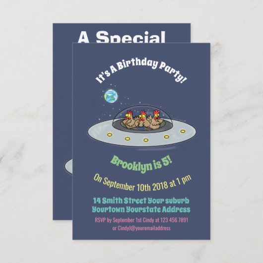 宇宙漫画 招待状 (正面/裏面)