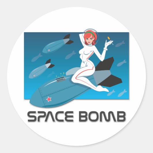 宇宙爆弾 ラウンドシール (正面)