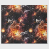 宇宙爆発ラッピング紙 ラッピングペーパー (フラット)