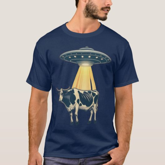 宇宙牛の誘拐 Tシャツ (正面)