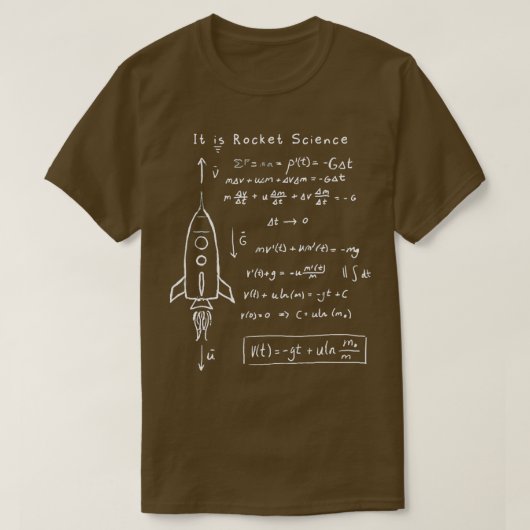 宇宙物理学ロケット航空宇宙科学芸術 Tシャツ (デザイン正面)