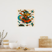 宇宙犬の車のポスター ポスター (キッチン)