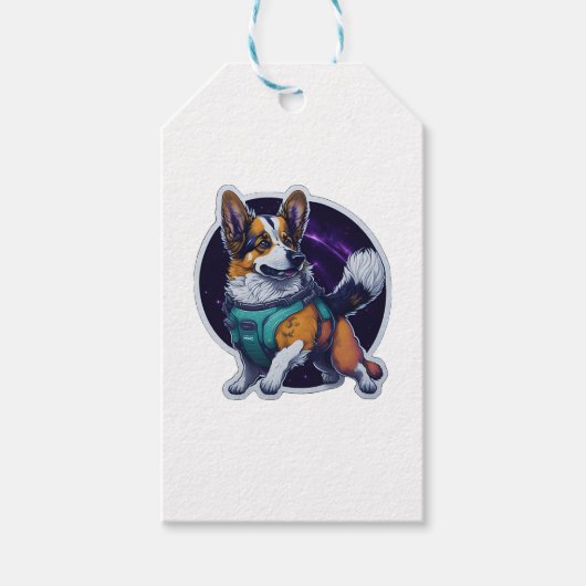 宇宙犬トラベラーギャラクティックドッグのコスモ ギフトタグ (正面)