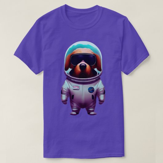 宇宙犬宇宙飛行士 Tシャツ (デザイン正面)