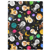 宇宙犬水彩宇宙飛行士の子犬 クリップボード (裏面)