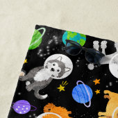 宇宙犬水彩宇宙飛行士の子犬 ビーチタオル (インサイチュ)