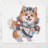 宇宙犬(アストロの衣装) スパークリングワインラベル (シングルラベル)