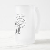 宇宙犬 フロストグラスビールジョッキ (正面右)