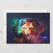 宇宙狼|誕生日パーティーの招待 招待状 (裏面)