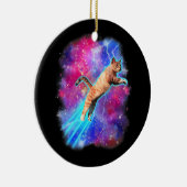 宇宙猫おもしろい宇宙空間ティー銀河系子猫キット セラミックオーナメント (右)