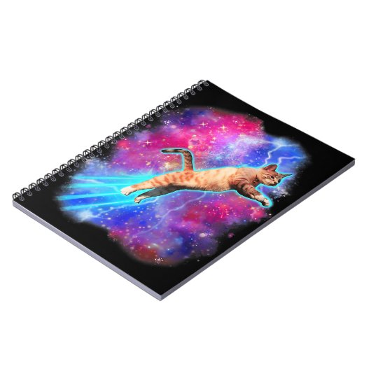 宇宙猫おもしろい宇宙空間ティー銀河系子猫キット ノートブック (左側)