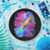 宇宙猫おもしろい宇宙空間ティー銀河系子猫キット ペーパープレート (パーティー)