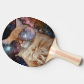 宇宙猫がサングラスをかけている 卓球ラケット (横)