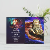 宇宙猫がピザの上に寝ている 招待状 (スタンド正面)