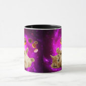 宇宙猫と飛んでいるドーナツ マグカップ (中央)