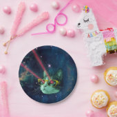 宇宙猫と黄色い眼鏡 ペーパープレート (パーティー)