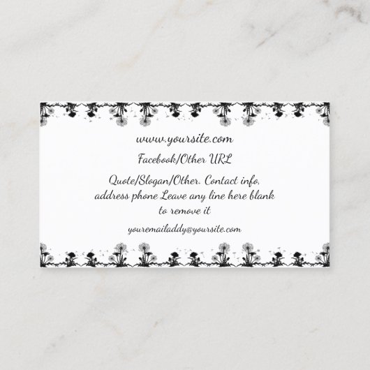 宇宙猫のタンポポ 名刺 (裏面)