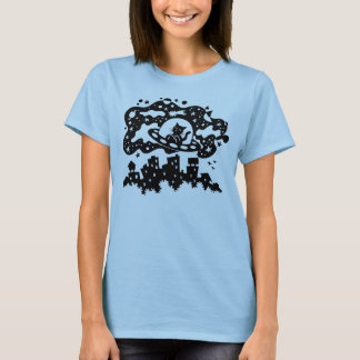 宇宙猫のワイシャツ Tシャツ