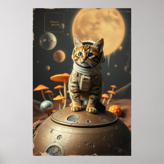 宇宙猫の夢:レトロオデッセイのポスター ポスター (正面)
