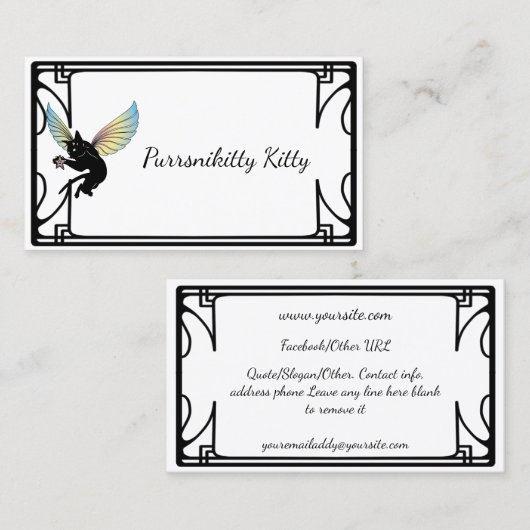 宇宙猫の月および星 名刺 (正面/裏面)