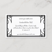 宇宙猫の月および星 名刺 (裏面)